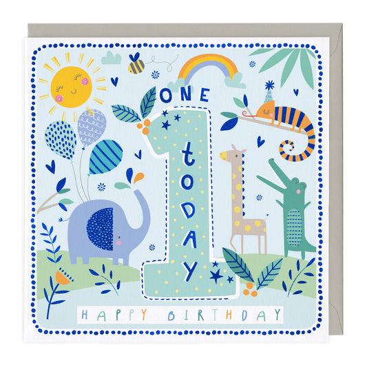 BOY 1ST BIRTHDAY CARD