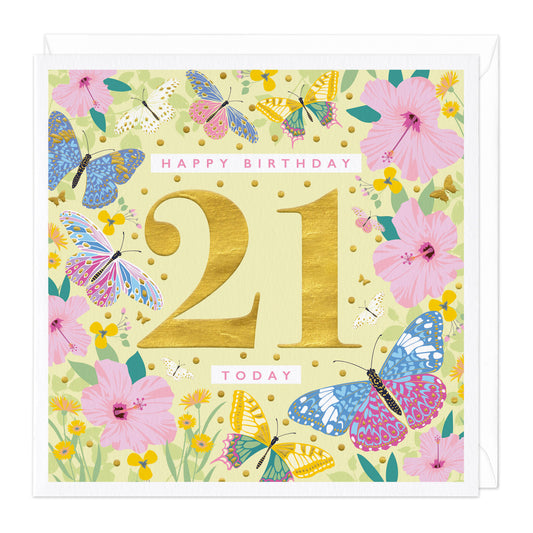 HAPPY 21ST BIRTHDAY CARD